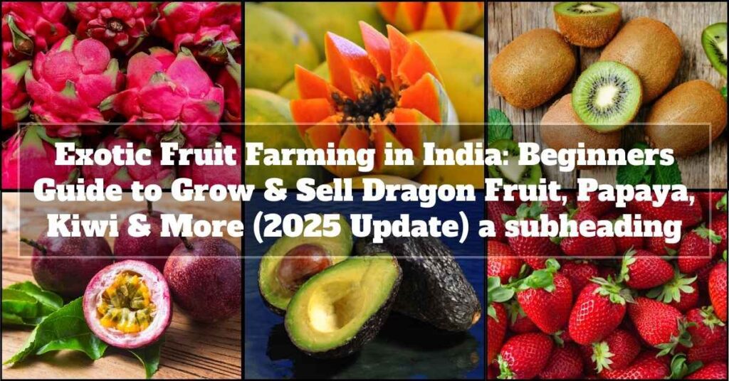Exotic Fruit Farming in India: Beginners Guide to Grow & Sell Dragon Fruit, Papaya, Kiwi & More (2025 Update)