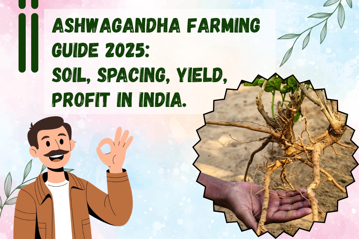 Ashwagandha Farming Guide 2025: Soil, Spacing, Yield, Profit in India.
