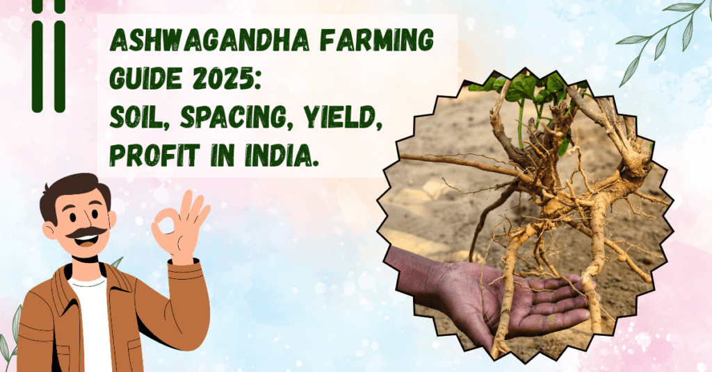 Ashwagandha Farming Guide 2025: Soil, Spacing, Yield, Profit in India.